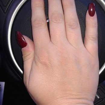 Top Design Nails - Color is OPI red has the blues - Nail Salons Near Me - Phoenix, Arizona