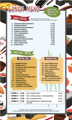 Menu photo 7 Hon Sushi Carrollton, TX