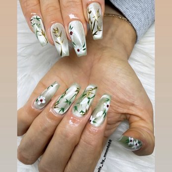 Nail Psychic - I showed an inspo photo (I wanted a jade look) and she bailed it to the T. It exceeds the photo I shared tbh! - Nail Salons Near Me - Rancho Cucamonga, California Nail Psychic - I showed an inspo photo (I wanted a jade look) and she bailed it to the T. It exceeds the photo I shared tbh! - Nail Salons Near Me - Rancho Cucamonga, California