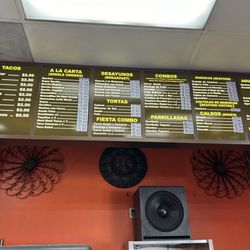 Taquería La Famosa - Updated menu pricing.