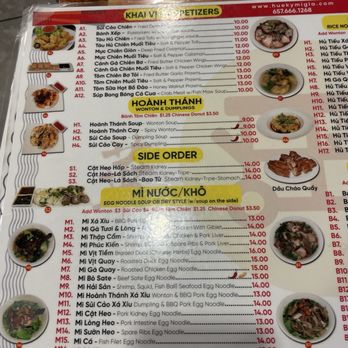 Hue Ky Mi Gia - Menu - Noodles Near Me - Westminster, California