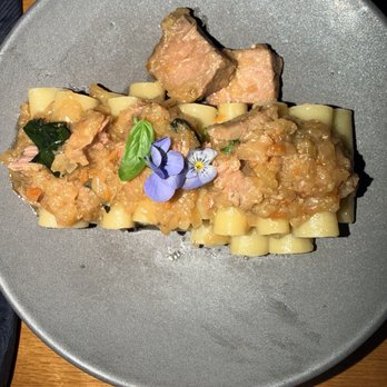 Flora - Pasta with yellow tuna and carrots - Italian Near Me - Brooklyn, New York Flora - Pasta with yellow tuna and carrots - Italian Near Me - Brooklyn, New York