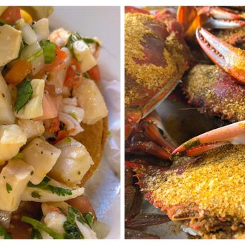 Sal and Sons - Ceviche (left) and steamed crabs - Seafood Near Me - Baltimore, Maryland Sal and Sons - Ceviche (left) and steamed crabs - Seafood Near Me - Baltimore, Maryland