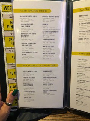 Menu photo 4 The Union Drafthouse Canyons El Paso, TX