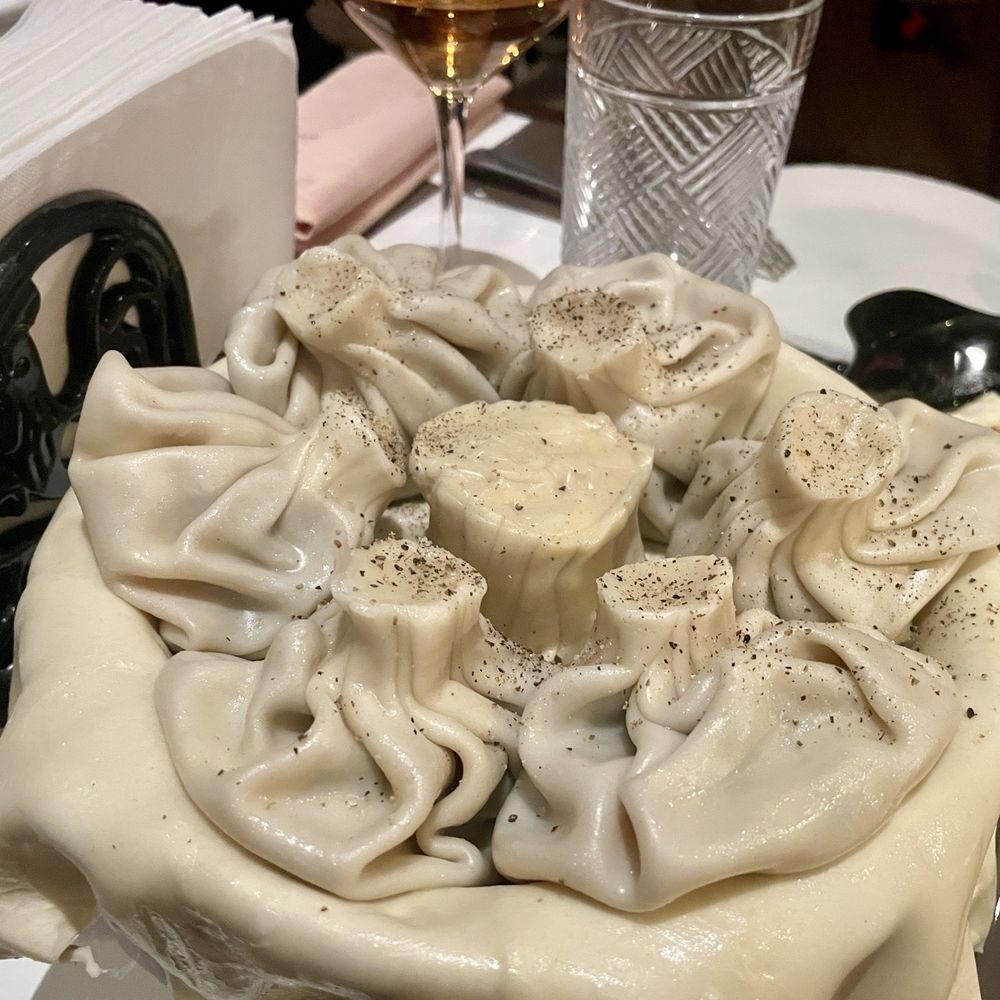 Laliko - Mother Khinkali. OMG! Delicious enormous soup dumplings with Georgian seasoning & stock. - Georgian Near Me - New York, New York Laliko - Mother Khinkali. OMG! Delicious enormous soup dumplings with Georgian seasoning & stock. - Georgian Near Me - New York, New York
