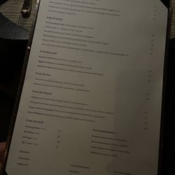 Amangani - Menu