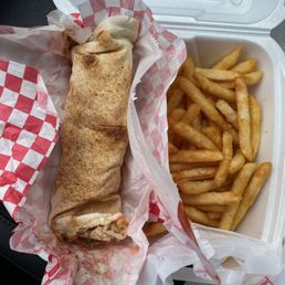Chicken Schwarma & Fries! Delightful! Chicken Schwarma & Fries! Delightful!