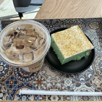 Qamaria Coffee - Qamaria Latte Pistachio Tres Leches - Coffee & Tea Near Me - Fullerton, California Qamaria Coffee - Qamaria Latte Pistachio Tres Leches - Coffee & Tea Near Me - Fullerton, California