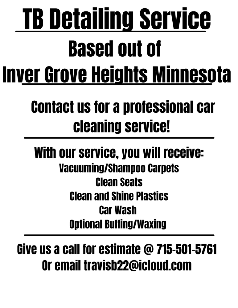TB DETAILING SERVICE Inver Grove Heights, Minnesota Auto Detailing