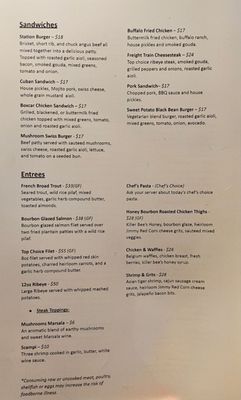 Menu photo 2 Grand Olde Station Lake Toxaway, NC
