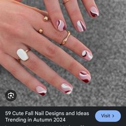 Q Nails & Spa - My reference photo in which you can tell it is a dark red