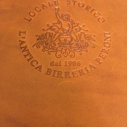 Leather cover for the menu