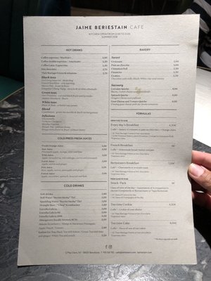 Menu photo 4 Jaime Beriestain Barcelona, B
