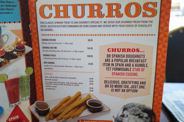 Menu photo 3 San Churro Maroochydore, QLD