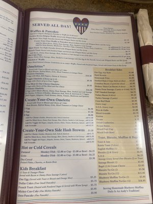 Menu photo 2 Andy's Country Kitchen Corpus Christi, TX