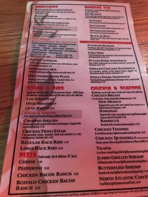 Menu photo 4 JD's Grill House Thatcher, AZ