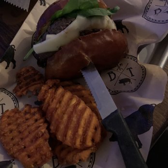 Bigham Tavern - Pretzel buns burger with sweet potatoes fries - Chicken Wings Near Me - Pittsburgh, Pennsylvania Bigham Tavern - Pretzel buns burger with sweet potatoes fries - Chicken Wings Near Me - Pittsburgh, Pennsylvania