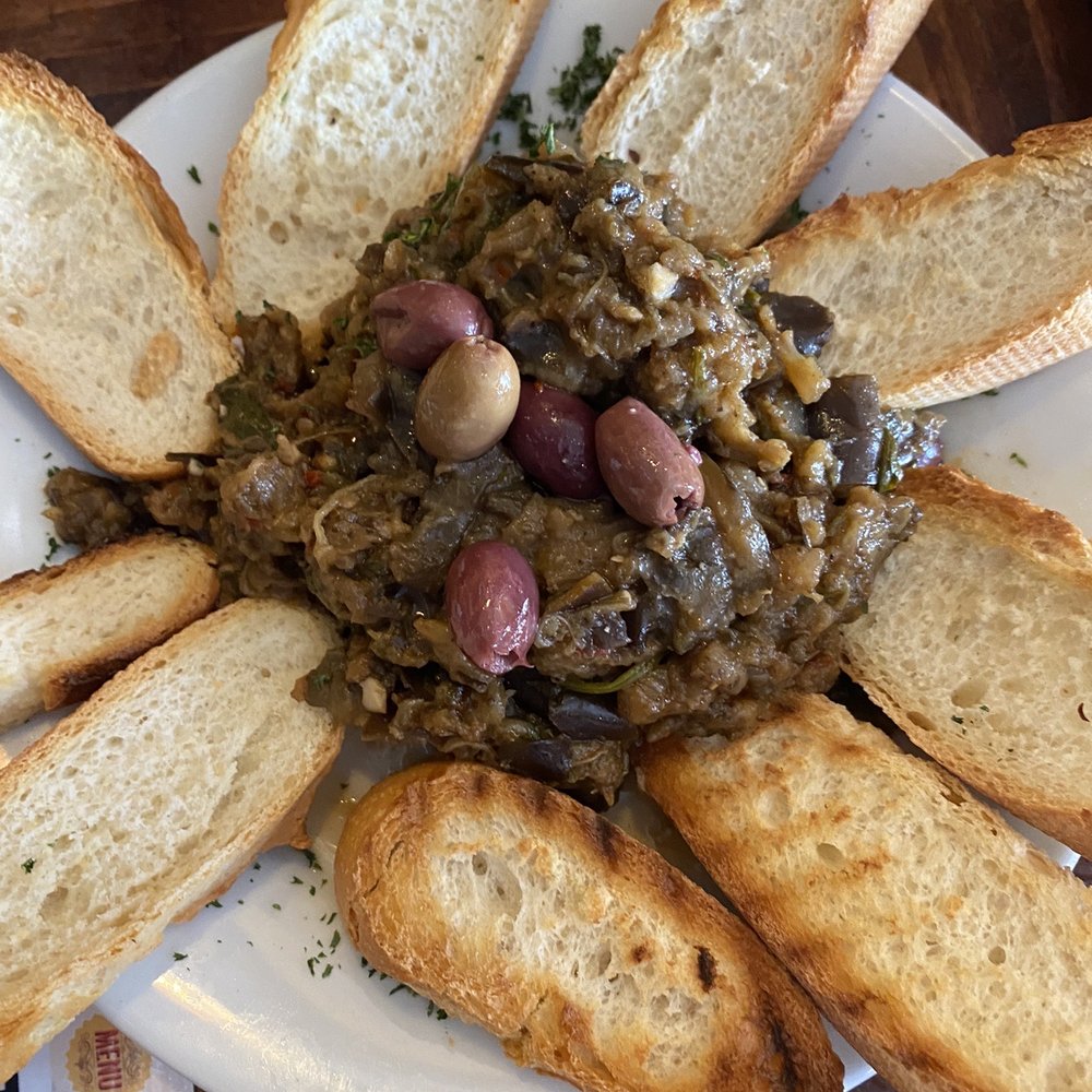 Lemoni Cafe - Spicy Moroccan Eggplant Dip and Ciabatta - Breakfast & Brunch Near Me - Miami, Florida Lemoni Cafe - Spicy Moroccan Eggplant Dip and Ciabatta - Breakfast & Brunch Near Me - Miami, Florida