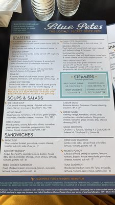 Menu photo 2 Blue Petes Restaurant Virginia Beach, VA Menu photo 2 Blue Petes Restaurant Virginia Beach, VA