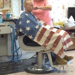 Arcco Place Barber Shop - Not my son in picture or my photo, but the amazing barber who deserves recognition for her time and work!