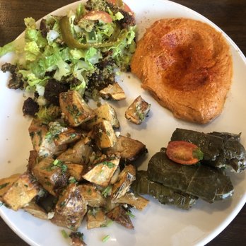 Andalous Mediterranean Grill - Coriander Potatoes, Falafel, Spicy Hummus Dip, Five Dolmas - Lebanese Near Me - Arlington, Texas Andalous Mediterranean Grill - Coriander Potatoes, Falafel, Spicy Hummus Dip, Five Dolmas - Lebanese Near Me - Arlington, Texas