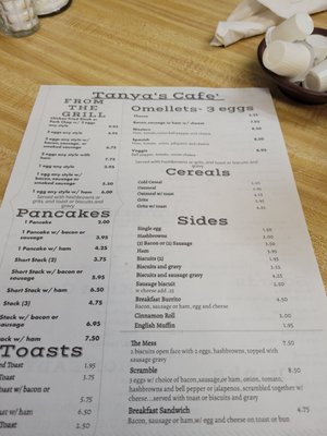 Menu photo 2 Tanya’s Cafe Mineral Wells, TX Menu photo 2 Tanya’s Cafe Mineral Wells, TX