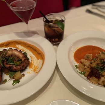 Alma Nove - Wood - Grilled Octopus and crusted calamari. For the drinks winter blues martini. - Italian Near Me - Hingham, Massachusetts Alma Nove - Wood - Grilled Octopus and crusted calamari. For the drinks winter blues martini. - Italian Near Me - Hingham, Massachusetts