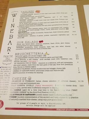 Menu photo 1 Enoteca Delle Langhe Dublin, D Menu photo 1 Enoteca Delle Langhe Dublin, D