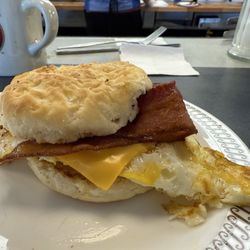 Bacon egg and cheese biscuit