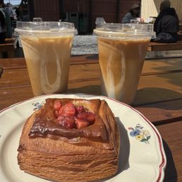 Seasonal danish and iced lattes Seasonal danish and iced lattes