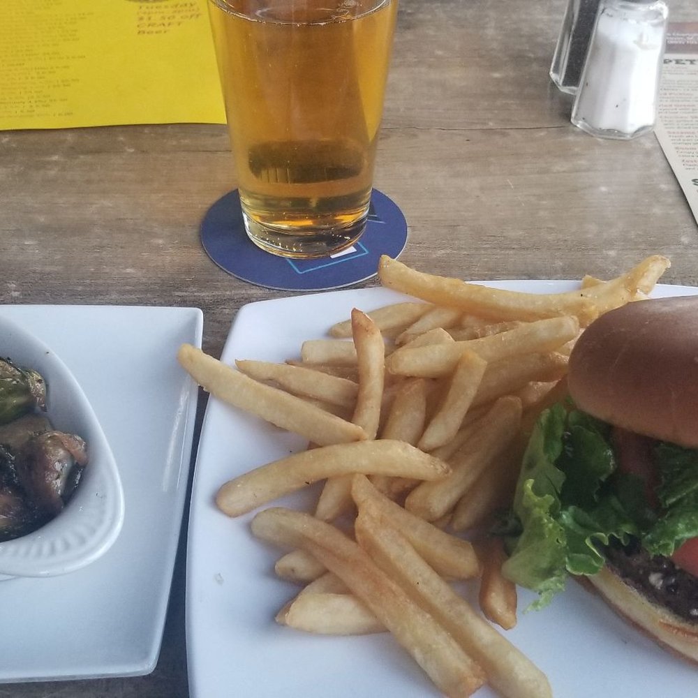Copper Premium Pub - This was a good spot. I ordered the Cobb burger with fries, side of honey nut Brussels Sprouts and a bud light orange. - Pubs Near Me - Clover, South Carolina