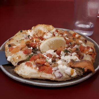 Me-n-Ed's Pizzeria - Personal Size Smoked Salmon pizza - Pizza Near Me - Burnaby, British Columbia