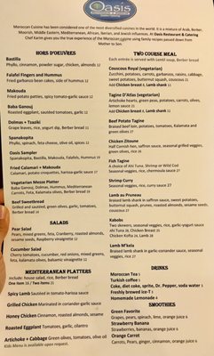 Menu photo 8 Oasis Restaurant & Catering Pismo Beach, CA