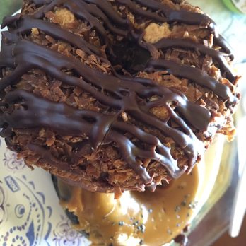 Donut Dynamite - Samoa on top of a salted caramel - Donuts Near Me - Wailuku, Hawaii