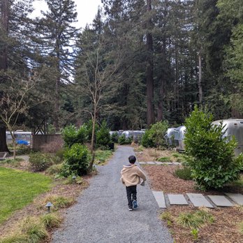 AutoCamp Russian River - rows and rows of airstreams - Hotels Near Me - Guerneville, California