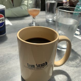 From Scratch Restaurant - Mimosa  and decaf coffee - Breakfast & Brunch Near Me - Carmel, California