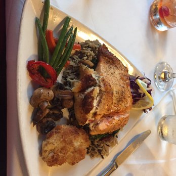 PJ's River Run Restaurant - Crab stuffed salmon - American Near Me - Norfork, Arkansas