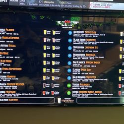 Pogacha's Pub 85 - Digital beer menu.