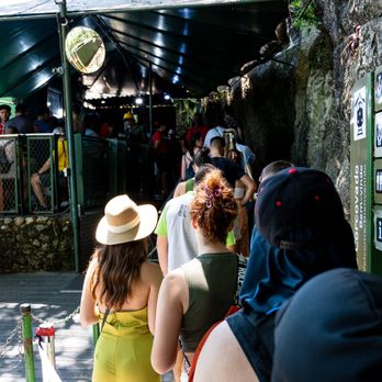 Cristo Redentor - Corcovado - Line for the tram back down - Landmarks & Historical Buildings Near Me - Rio de Janeiro, RJ