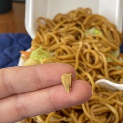 China Express - Found this piece of  bone in my chow Mien