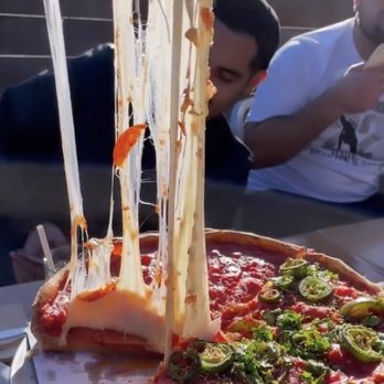 Patxi's Pizza - that cheese pull though - Pizza Near Me - Dublin, California Patxi's Pizza - that cheese pull though - Pizza Near Me - Dublin, California