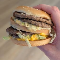 McDonald's - Double Big Mac. My first time having it. Not as messy as I had expected! $5.75 deal on the McDonald's app.
