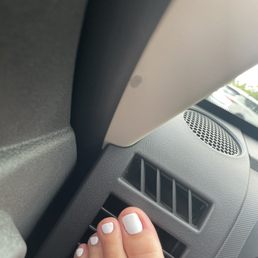 Pedicured gel toes