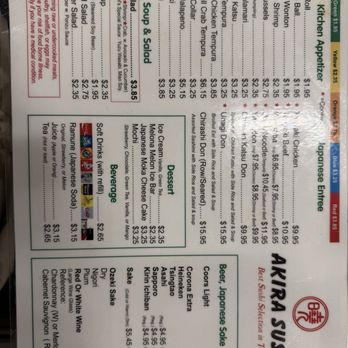 Akira Sushi - Menu - Sushi Bars Near Me - Beaverton, Oregon
