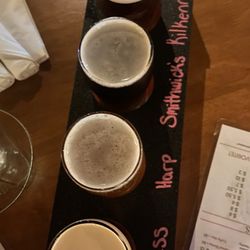 Flight of Irish beer