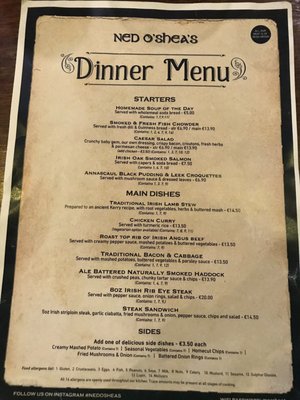 Menu photo 5 O'Sheas Merchant Dublin, D