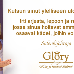 Glory for You Spa Salonki Kamppi - Tervetuloa Glory for you -Salonkiin