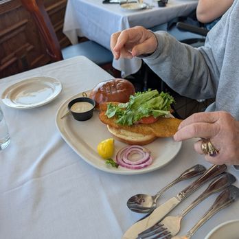 Captain Bills Restaurant & Catering - Lunch special fish sandwich - Seafood Near Me - Bay Shore, New York Captain Bills Restaurant & Catering - Lunch special fish sandwich - Seafood Near Me - Bay Shore, New York