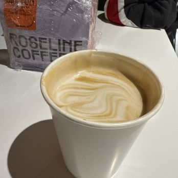 Roseline Coffee - Honey Almond Latte & a bag of delicious ground Catapult Coffee - Coffee Roasteries Near Me - Portland, Oregon Roseline Coffee - Honey Almond Latte & a bag of delicious ground Catapult Coffee - Coffee Roasteries Near Me - Portland, Oregon