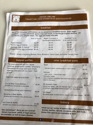 Menu photo 2 Deerfield Coffeehouse Deerfield, WI